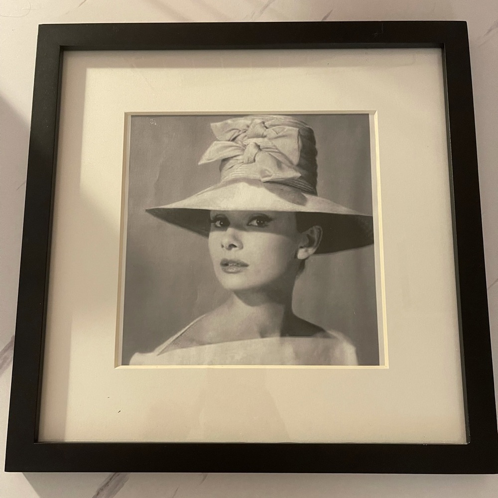 Audrey Hepburn wall art with new frame!